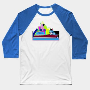 Big Colorful Boat Baseball T-Shirt